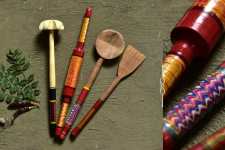 Rasoi ✯ Kutch lacquer ladles { Set of Four } ✯ 1